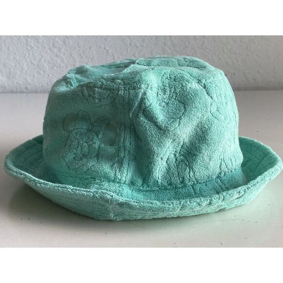 Disney Parks Mickey Mouse & Friends Terry Cloth Towel Bucket Hat Teal NEW - Picture 7 of 15